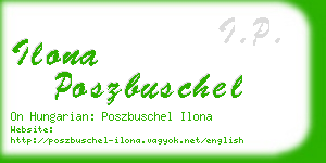 ilona poszbuschel business card